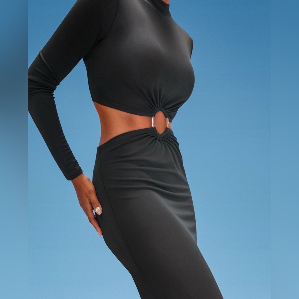 Cult Gaia black cut out dress